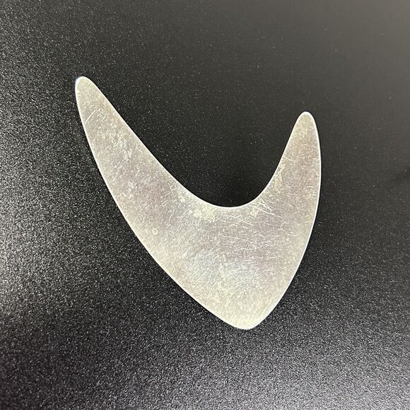 Vintage MCM Beau Sterling Boomerang Brooch Pin Mid Century Modern - Picture 1 of 8